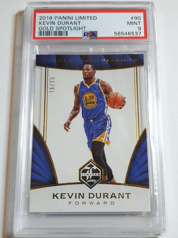 2016 Panini Limited Kevin Durant #90 GOLD SPOTLIGHT /25 - PSA 9 (POP 1)