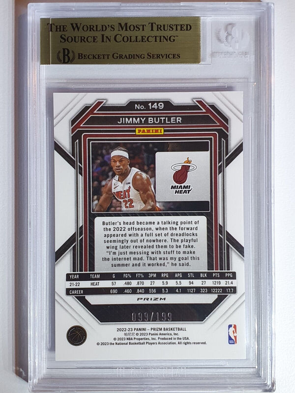 2022 Panini Prizm Jimmy Butler #149 BLUE /199 Holo - BGS 9.5 (POP 1)