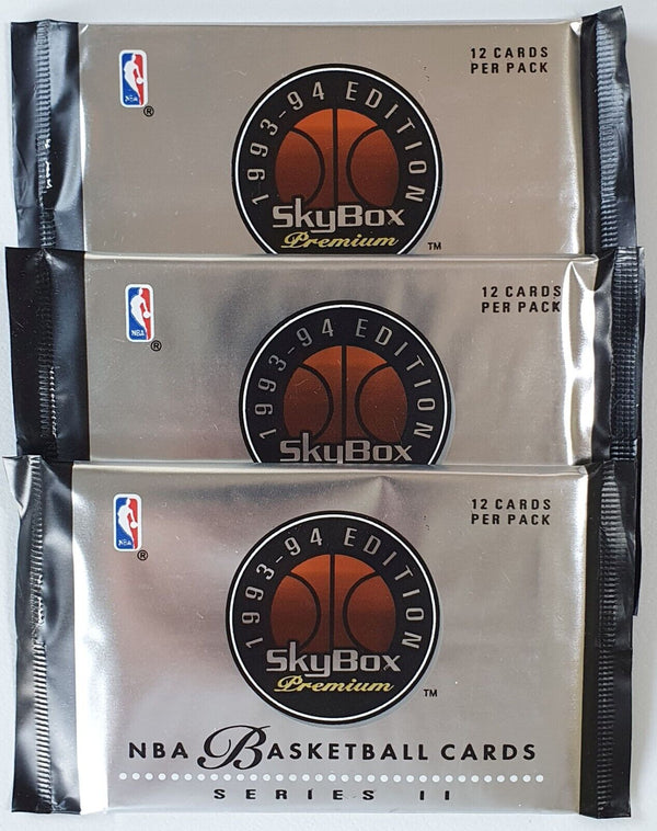 Lot of 3 x Packs of 1993-94 Skybox Premium Basketball Series 2 - Factory Sealed