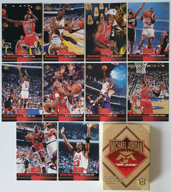 1993 Upper Deck Michael Jordan Mr. June CARD SET (Complete 10 Cards) - Rare