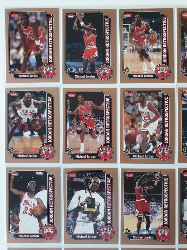 2008 Fleer Michael Jordan Jordan Retrospective (Complete Set of 23+1) - Rare