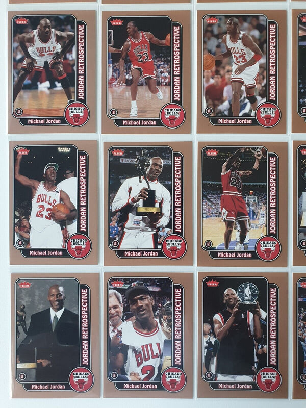 2008 Fleer Michael Jordan Jordan Retrospective (Complete Set of 23+1) - Rare