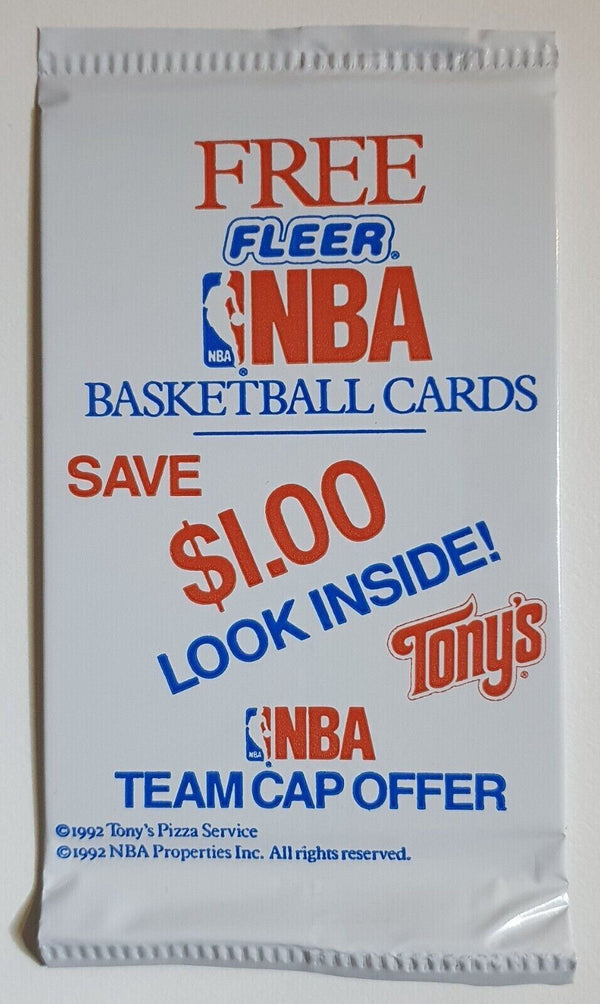 50 x Packs of 1992 Fleer NBA Basketball Tony's Pizza - Factory Sealed