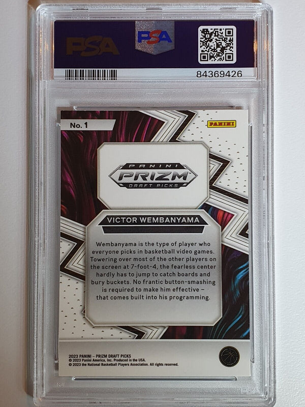 2023 Panini Prizm DPs Victor Wembanyama Rookie #1 Fearless RC - PSA 9 (Low POP)