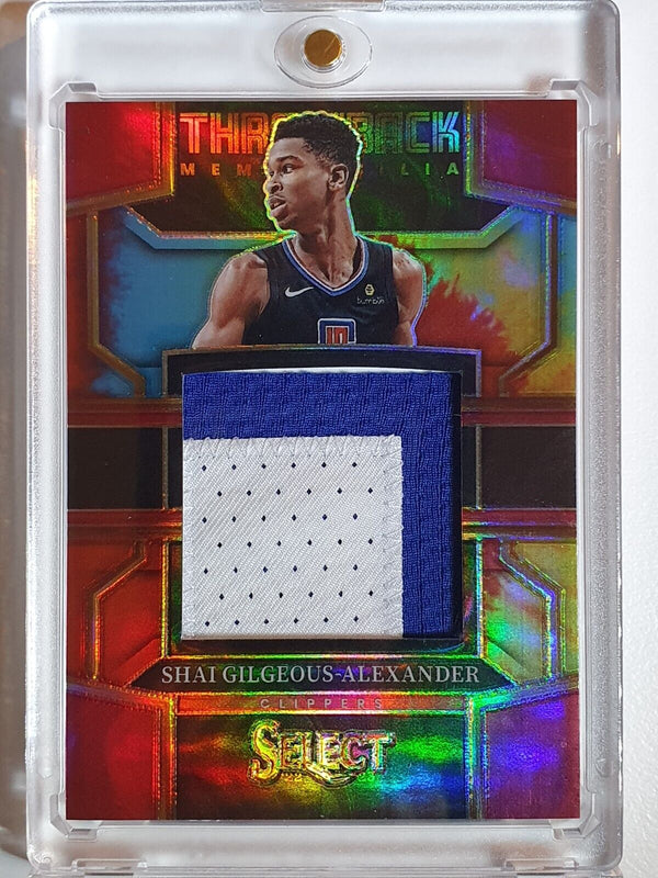 2022 Select Shai Gilgeous-Alexander #PATCH TIE-DYE Prizm /25 Game Worn Jersey