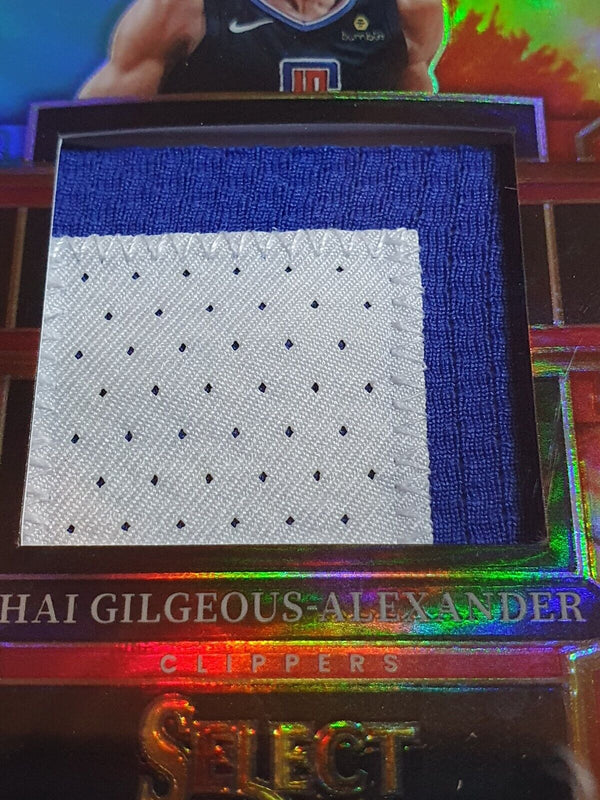 2022 Select Shai Gilgeous-Alexander #PATCH TIE-DYE Prizm /25 Game Worn Jersey