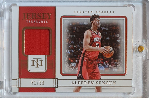 2022 Panini National Treasures Alperen Sengun #PATCH /99 Game Worn Jersey - Rare