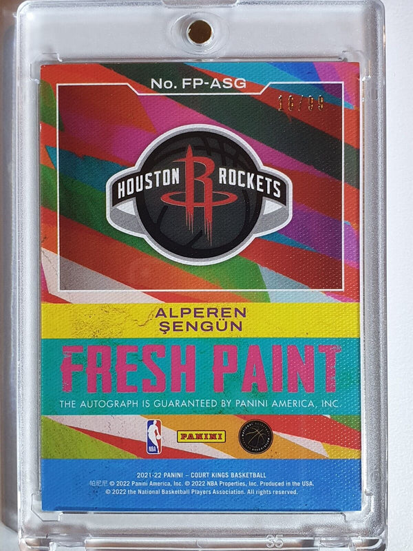 2021 Panini Court Kings Alperen Sengun AUTO RUBY /99 Fresh Paint - Rare