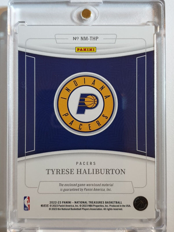 2022 National Treasures Tyrese Haliburton #PATCH /99 Game Worn Jersey - Rare