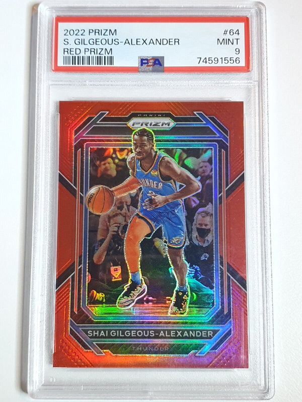 2022 Prizm Shai Gilgeous-Alexander #64 RED  /299 Holo - PSA 9 (POP 3)