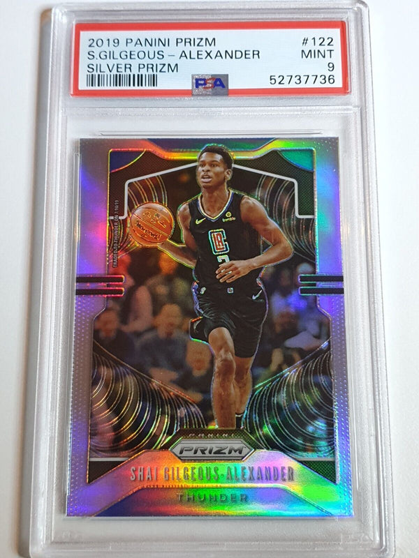 2019 Panini Prizm Shai Gilgeous-Alexander #122 SILVER Prizm - PSA 9 (LOW POP)