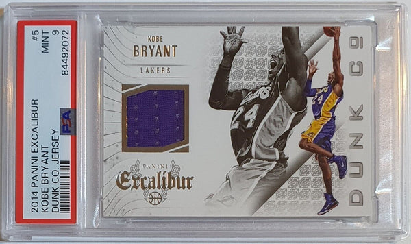 2014 Panini Excalibur Kobe Bryant #PATCH Game Worn Jersey - PSA 9 (POP 6)