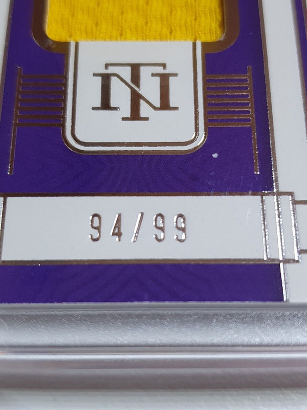 2022 National Treasures LeBron James #PATCH /99 Game Worn Jersey - Rare