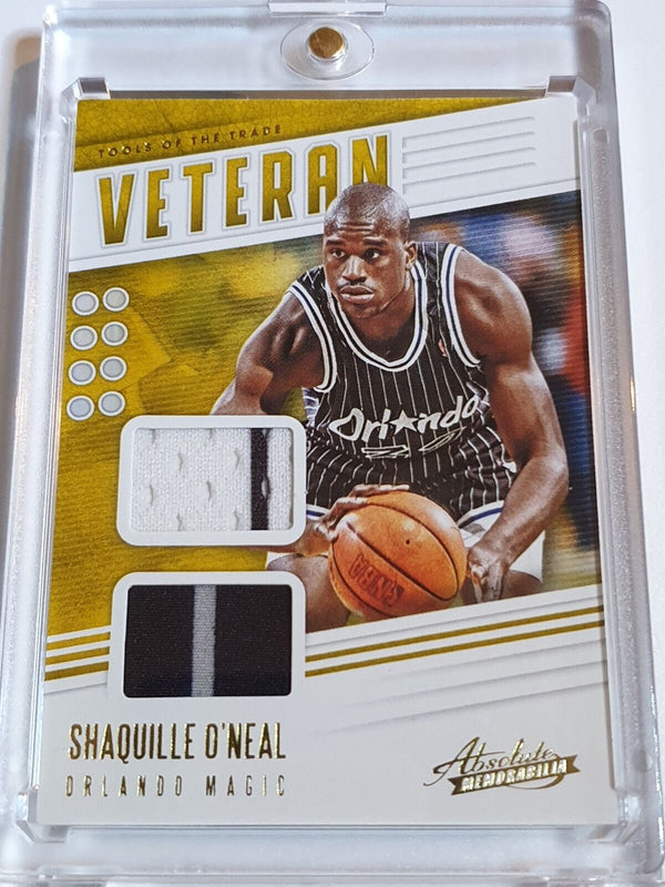 2020 Absolute Shaquille O'Neal #PATCH Game Worn Dual Jerseys - Ready for Grading