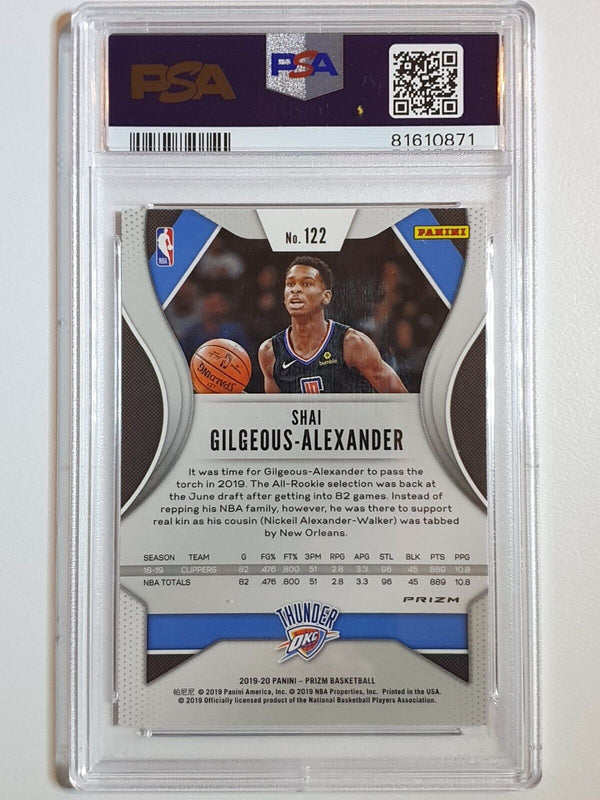2019 Panini Prizm Shai Gilgeous-Alexander #22 Ruby Wave Holo - PSA 10 (Low POP)
