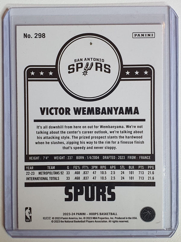 2023 Panini NBA Hoops Victor Wembanyama Rookie #298 WINTER RC - Ready to Grade