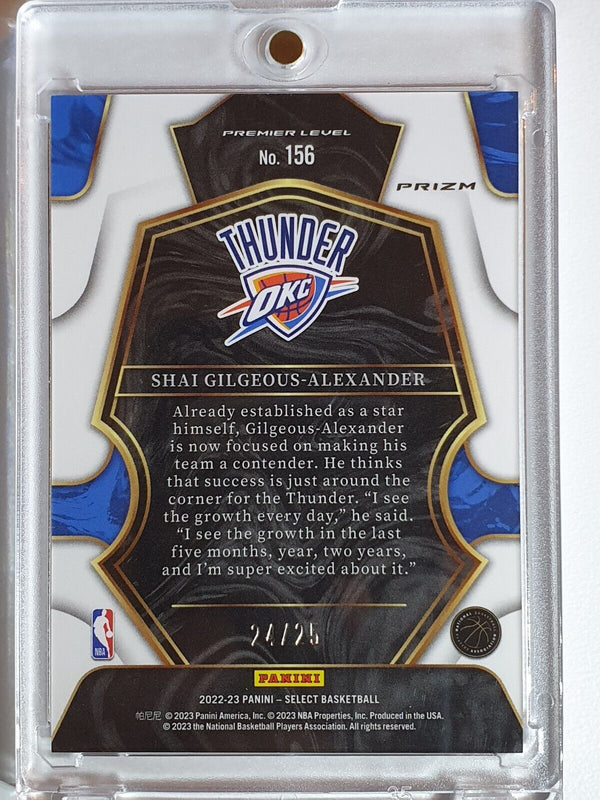 2022 Panini Select Shai Gilgeous-Alexander #156 BLUE DISCO /25 Holo - Rare