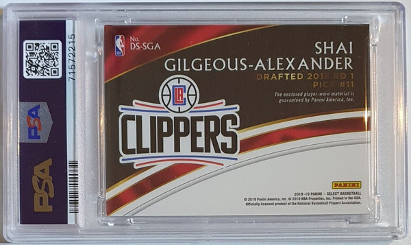 2018 Select Shai Gilgeous-Alexander Rookie #PATCH Jersey RC - PSA 10 (POP 2)