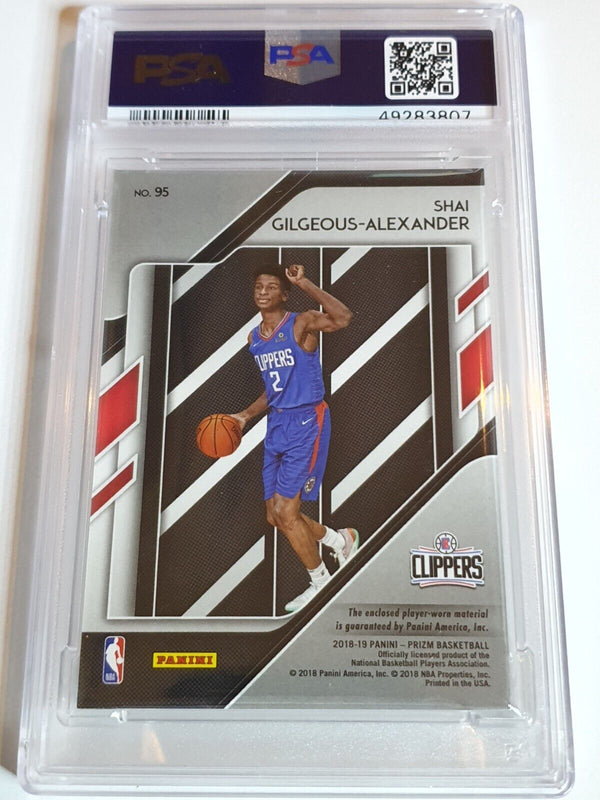 2018 Prizm Shai Gilgeous-Alexander Rookie #PATCH Game Worn Jersey - PSA 9