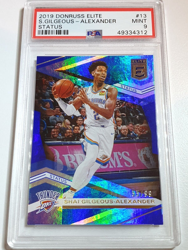 2019 Donruss Elite  Shai Gilgeous-Alexander #13 STATUS /99 Holo- PSA 9 (POP 1)