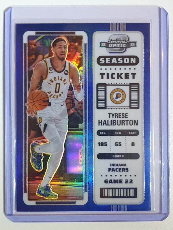2022 Contenders Optic Tyrese Haliburton #20 BLUE HOLO /99 Season Ticket - Rare