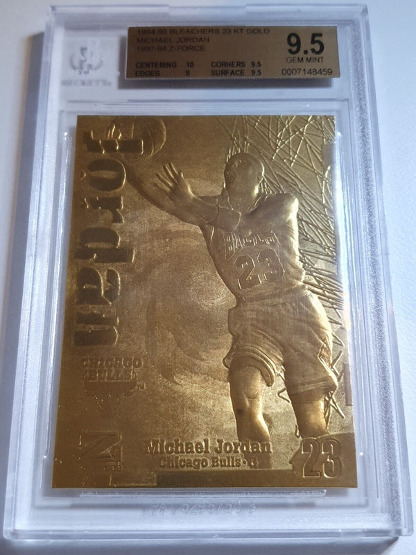1994-98 Bleachers Michael Jordan 23K GOLD 1997-98 Z-Force - BGS 9.5 (POP 8)