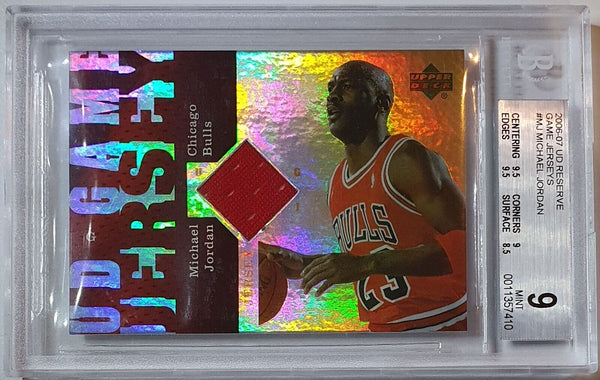 2006 Upper Deck Reserve Michael Jordan #PATCH HOLO Game Jersey - BGS 9 (POP 11)