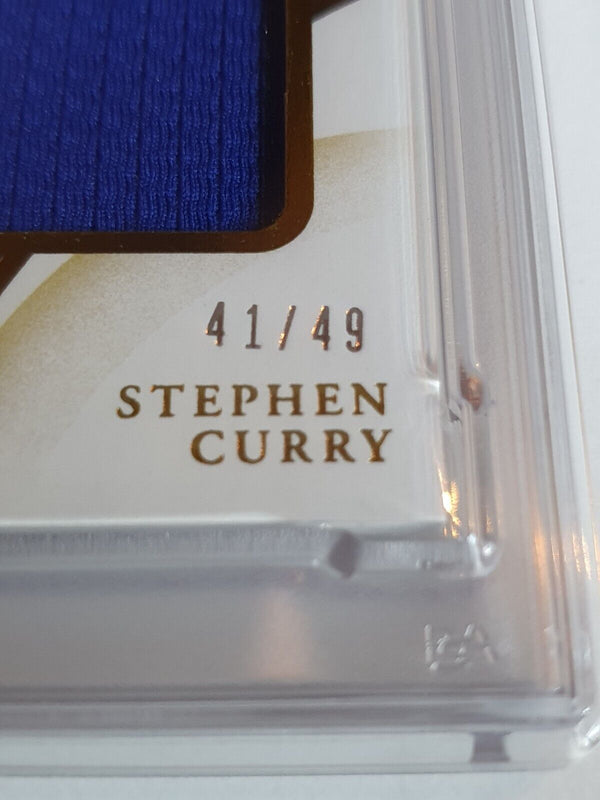 2021 Immaculate Stephen Curry #PATCH /49 Game Worn Jumbo Jersey PSA 9 (POP 2)