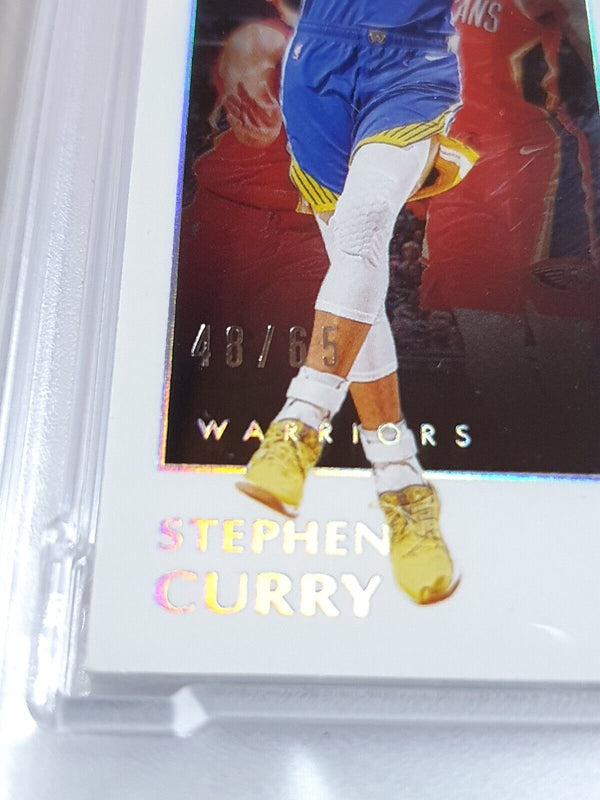 2019 Panini Noir Stephen Curry #PATCH /65 Game Worn Jersey - PSA 9 (POP 5)