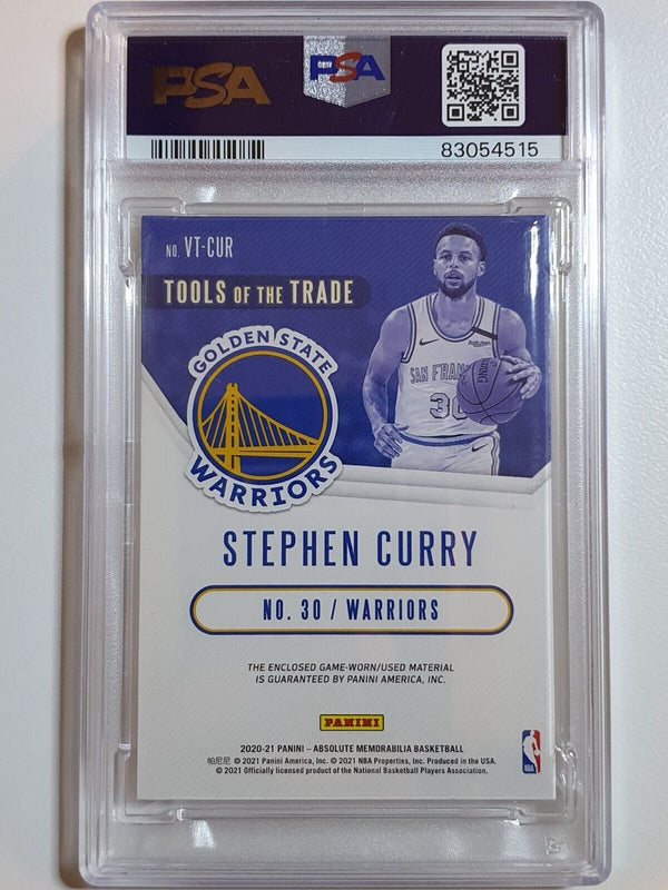2020 Absolute Stephen Curry #PATCH Game Worn Dual Jersey - PSA 9 (POP 2)