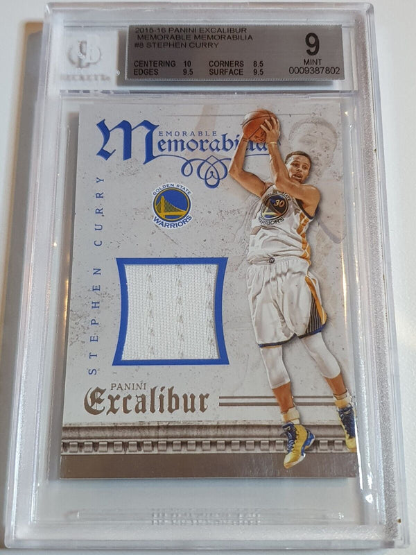 2015 Excalibur Stephen Curry #PATCH Game Worn Jersey - BGS 9 (POP 1)