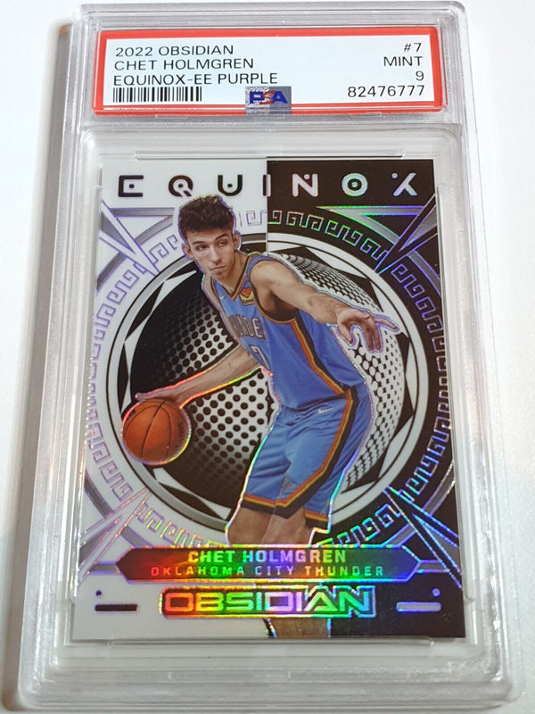 2022 Obsidian Chet Holmgren Rookie ELECTRIC ETCH PURPLE /75 RC - PSA 9 (POP 6)