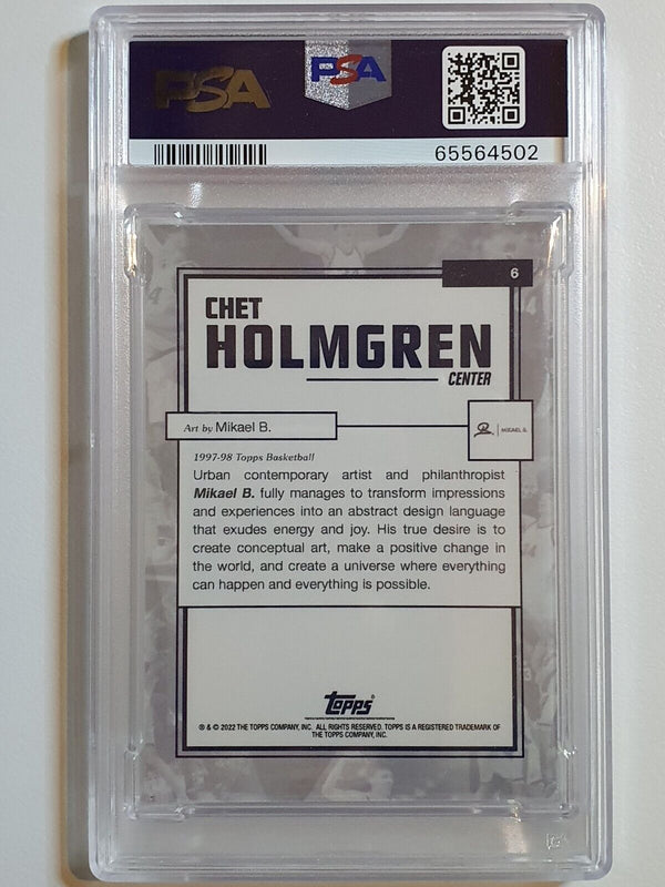 2022 Topps Chet Holmgren Rookie Art Collection RC (Mikael B) - PSA 9 (POP 5)