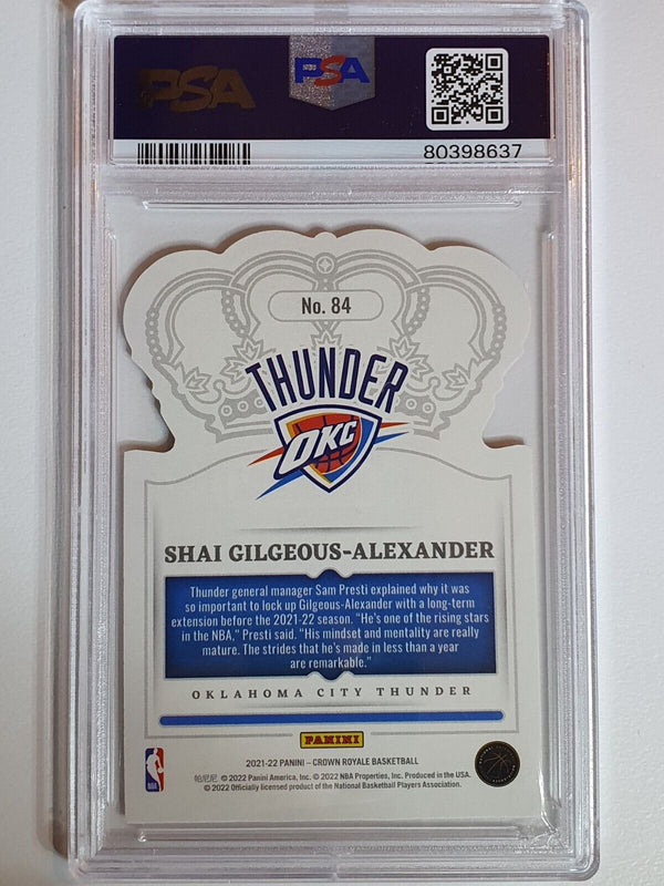 2021 Crown Royale Shai Gilgeous-Alexander #84 CRYSTAL HOLO - PSA 9 (POP 1)