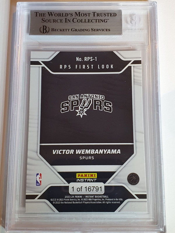 2023 Panini Instant Victor Wembanyama Rookie #RPS-1 /16791 RC - BGS 9 (LOW POP)