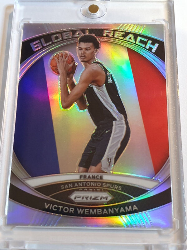 2023 Panini Prizm Victor Wembanyama Rookie #2 SILVER HOLO Global Reach RC - Rare