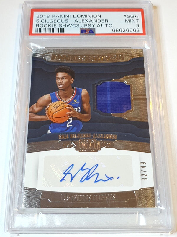 2018 Dominion Shai Gilgeous-Alexander Rookie PATCH AUTO /49 RPA - PSA 9 (POP 1)