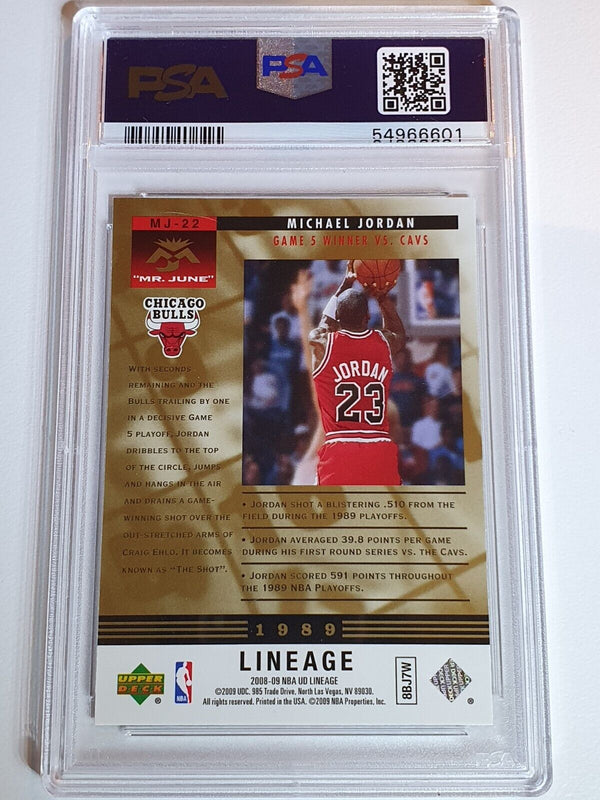 2008 Upper Deck Lineage Michael Jordan #MJ-22 Mr. June - PSA 9 (POP 3)