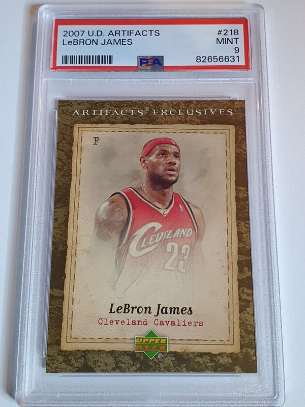 2007 Upper Deck Artifacts Lebron James #218 Exclusives - PSA 9 (POP 8)