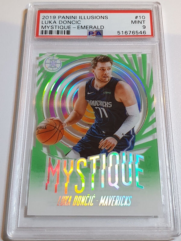 2019-20 Panini Illusions Luka Doncic #10 EMERALD Mystique - PSA 9 (LOW POP)