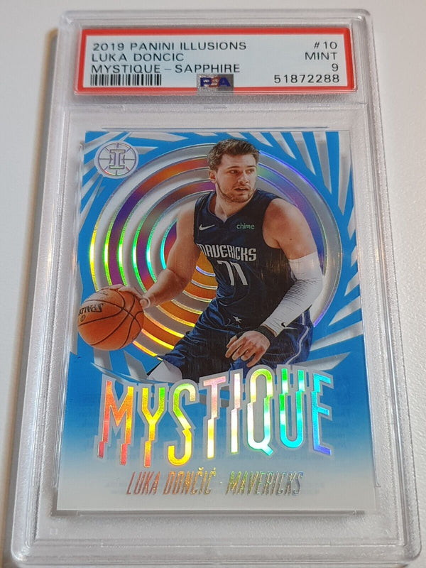 2019-20 Panini Illusions Luka Doncic #10 SAPPHIRE Mystique - PSA 9 (LOW POP)