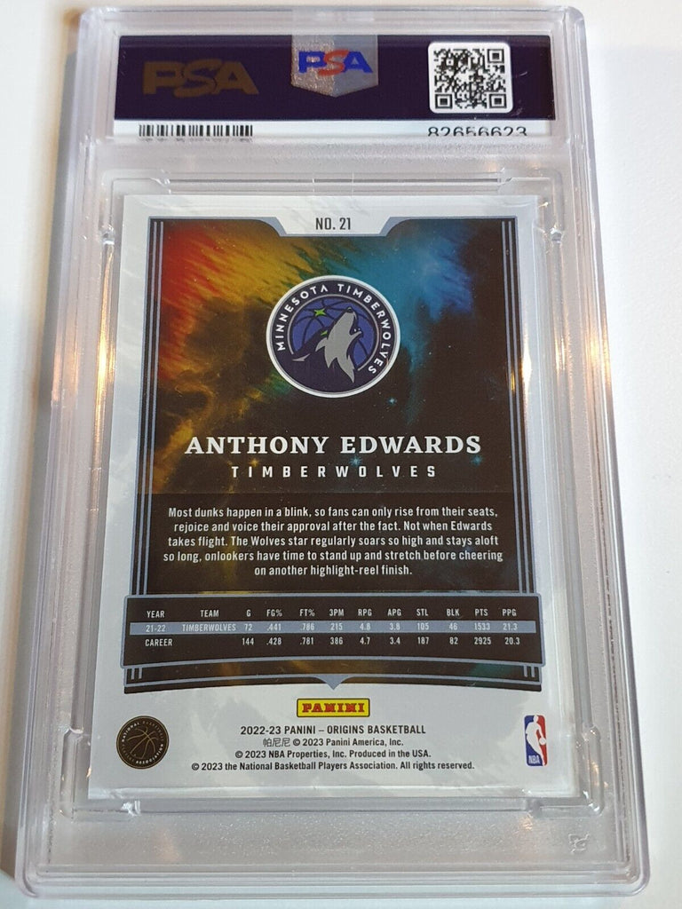 2022 Panini Origins Anthony Edwards #21 BLUE /99 Edition - PSA 9 