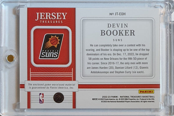 2021 National Treasures Devin Booker #PATCH PRIME /25 Game Worn Letter Jersey