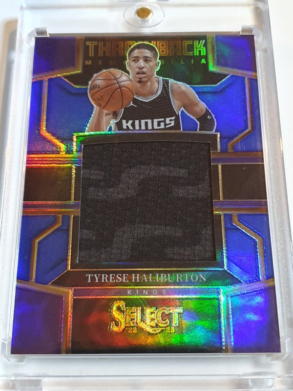 2022 Panini Select Tyrese Haliburton #PATCH BLUE /75 Game Worn Jersey - Rare