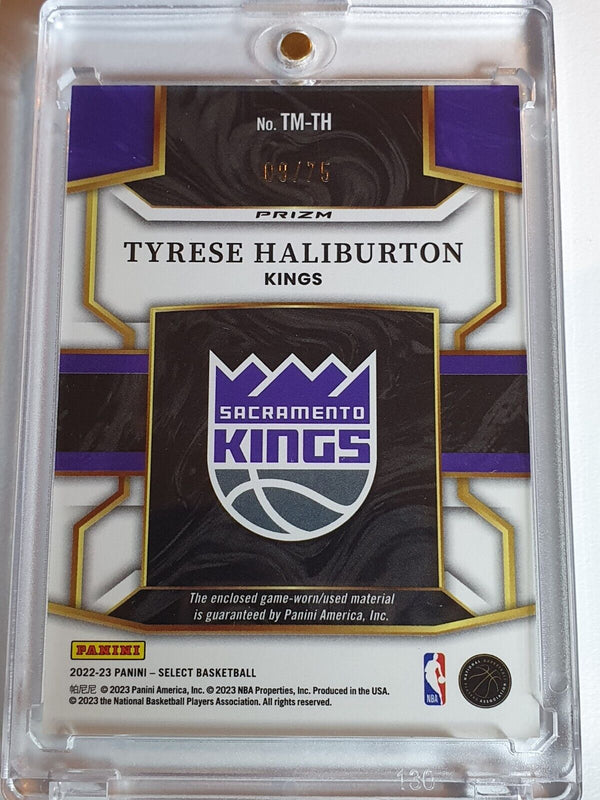 2022 Panini Select Tyrese Haliburton #PATCH BLUE /75 Game Worn Jersey - Rare