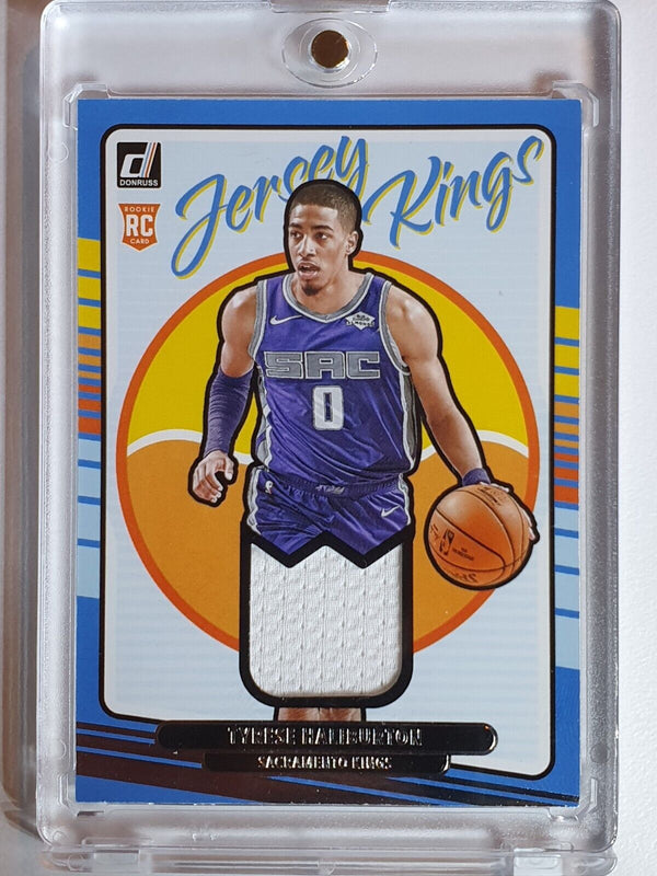 2020 Panini Donruss Tyrese Haliburton Rookie #PATCH Jersey Kings RC - Rare