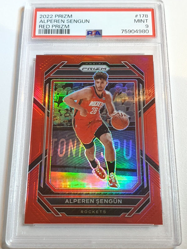 2022 Panini Prizm Alperen Sengun #178 RED /299 Holo - PSA 9 (POP 1)