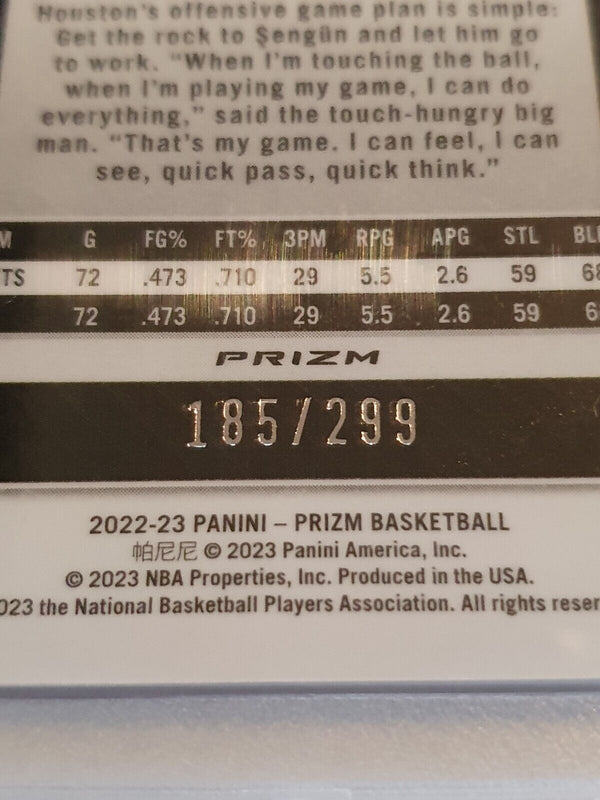 2022 Panini Prizm Alperen Sengun #178 RED /299 Holo - PSA 9 (POP 1)