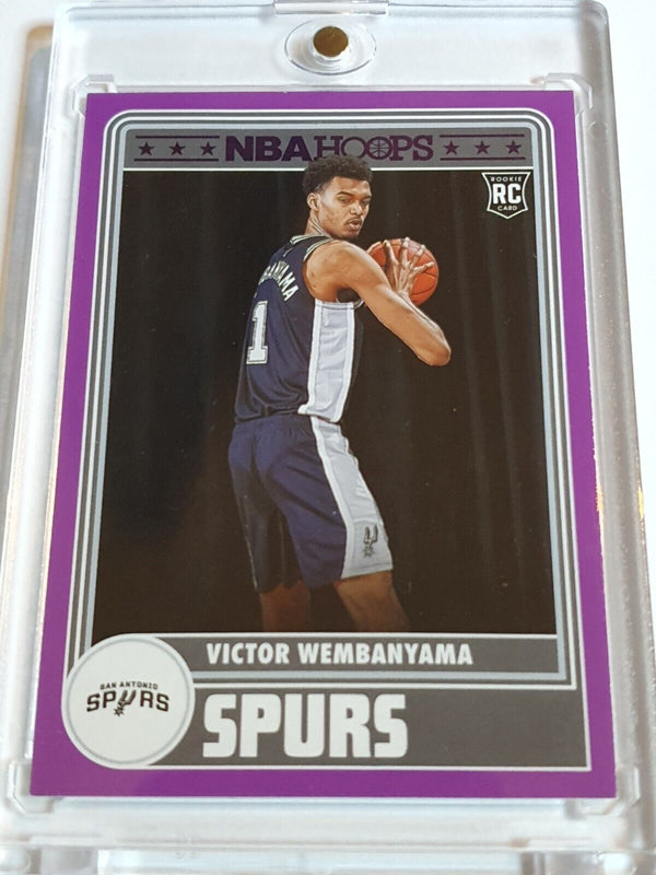 2023 Panini NBA Hoops Victor Wembanyama Rookie #298 PURPLE RC - Ready to Grade