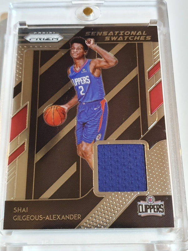 2018 Prizm Shai Gilgeous-Alexander Rookie #PATCH Game Worn Jersey RC - Rare